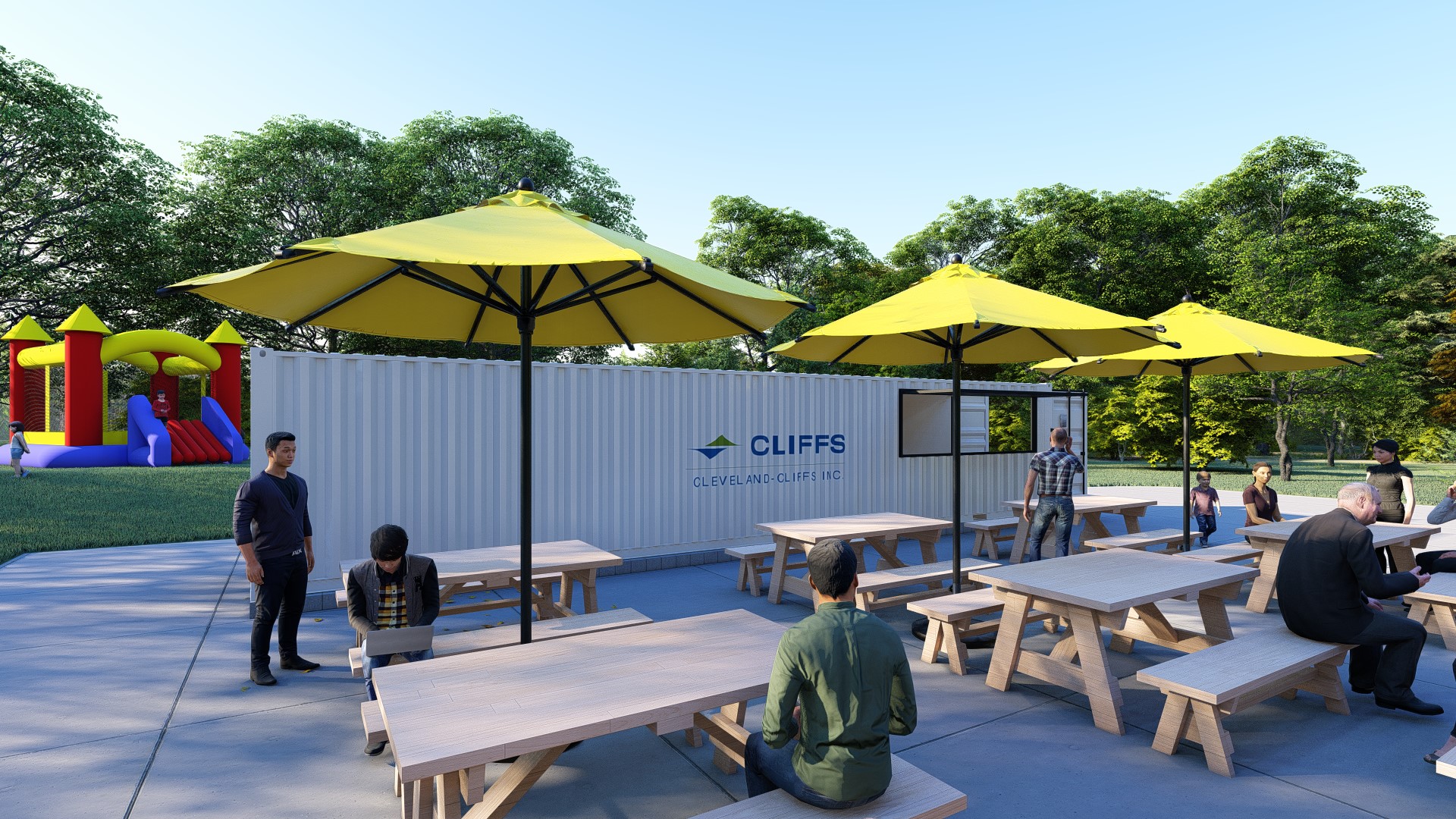 RecessPod trailer rendering for schools